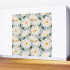 Wild Daisies - blue & pink Wall Mural Gallery Image 2
