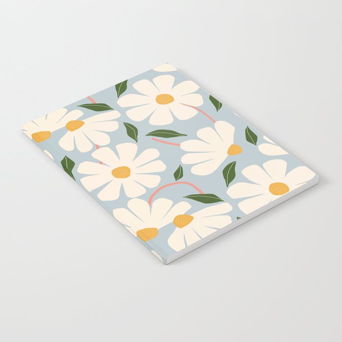 Wild Daisies - blue & pink Notebook Gallery Image 2