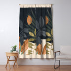 Abstract Art Tropical Leaves 122 Window Curtain Gallery Image 5