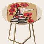 Striped Dog with Poppies Side Table Gallery Image 2