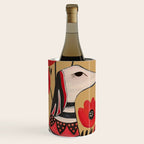 Striped Dog with Poppies Wine Chiller Gallery Image 1