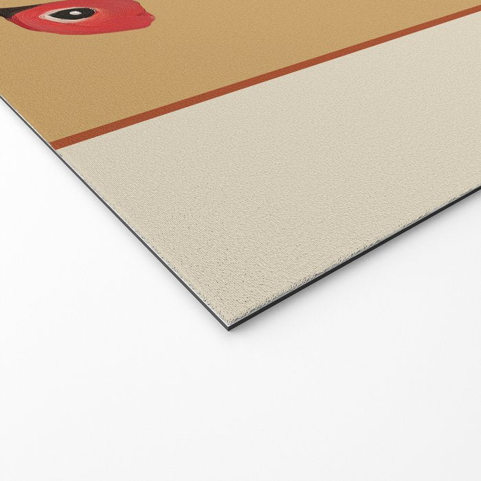 Striped Dog with Poppies Welcome Mat Gallery Image 2