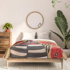 Striped Dog with Poppies Comforter Gallery Image 3