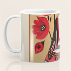 Striped Dog with Poppies Coffee Mug Gallery Image 3