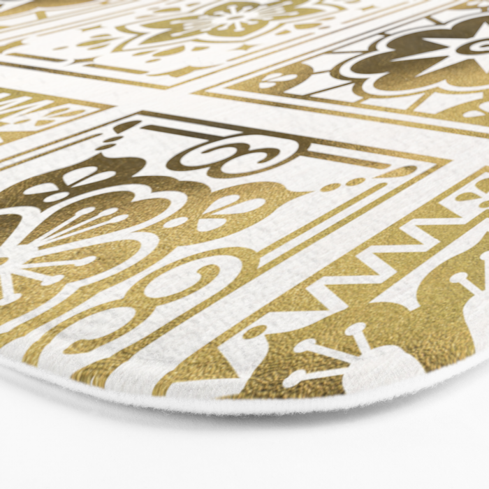 Talavera Mexican Tile - Gold Palette Bath Mat Gallery Image 3