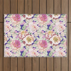 The lush garden in bloom P Outdoor Rug Gallery Image 1
