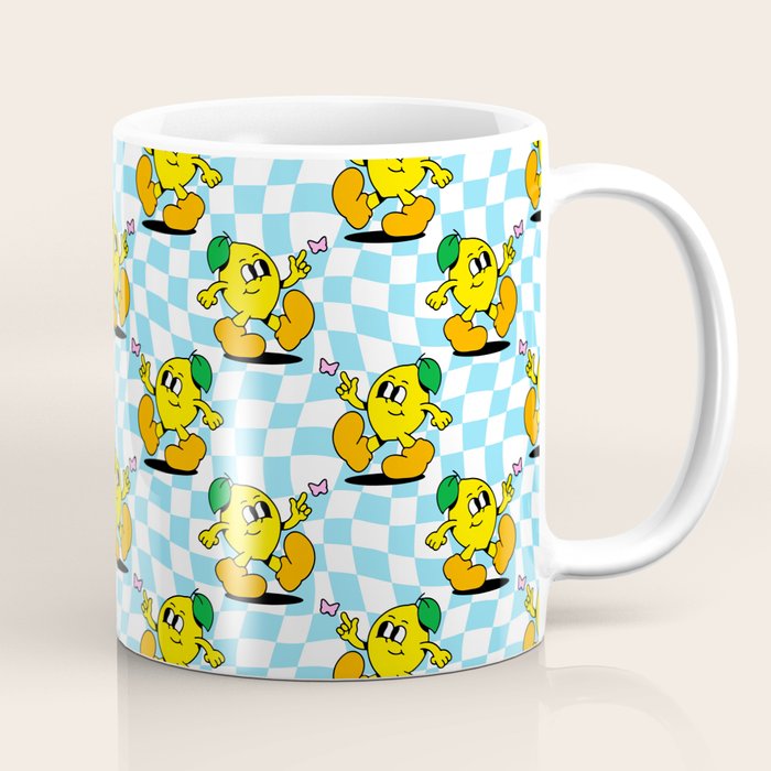 Retro lemon cartoon character pattern Coffee Mug Gallery Image 1