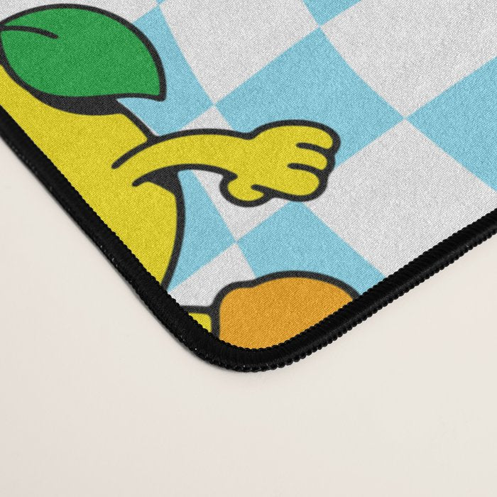 Retro lemon cartoon character pattern Desk Mat Gallery Image 4