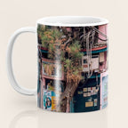 Urban Architecture with Plants and Tree in Front of Vending Machine - Urban Photography Coffee Mug Gallery Image 3