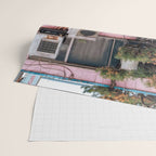 Urban Architecture with Plants and Tree in Front of Vending Machine - Urban Photography Wrapping Paper Gallery Image 2