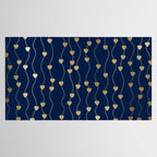 Heart Strings in Navy and Gold Tablecloth Gallery Image 2
