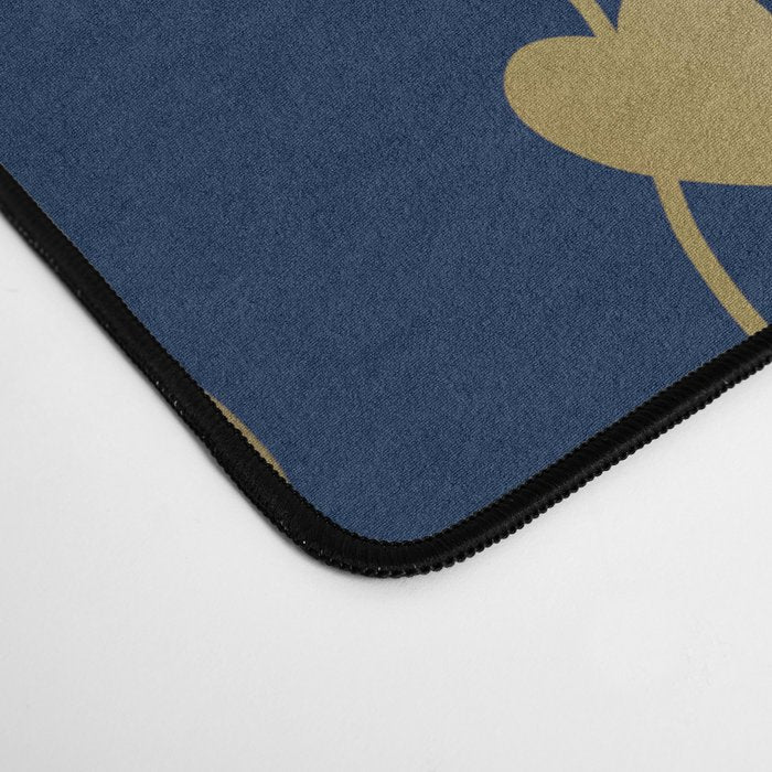 Heart Strings in Navy and Gold Desk Mat Gallery Image 4