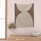 Modern Neutral Shapes Wall Tapestry Gallery Image 2