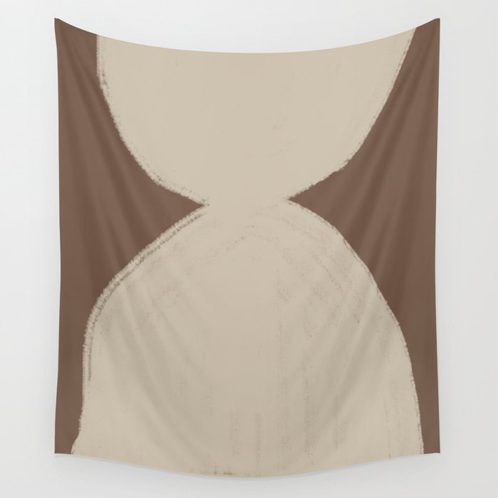 Modern Neutral Shapes Wall Tapestry Gallery Image 4