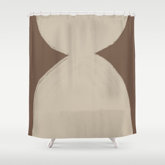 Modern Neutral Shapes Shower Curtain Gallery Image 1