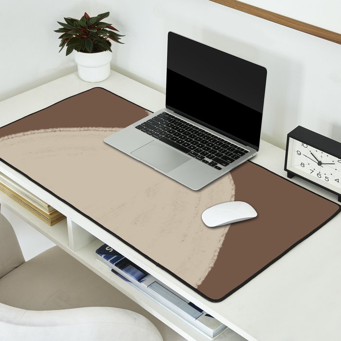 Modern Neutral Shapes Desk Mat Gallery Image 2