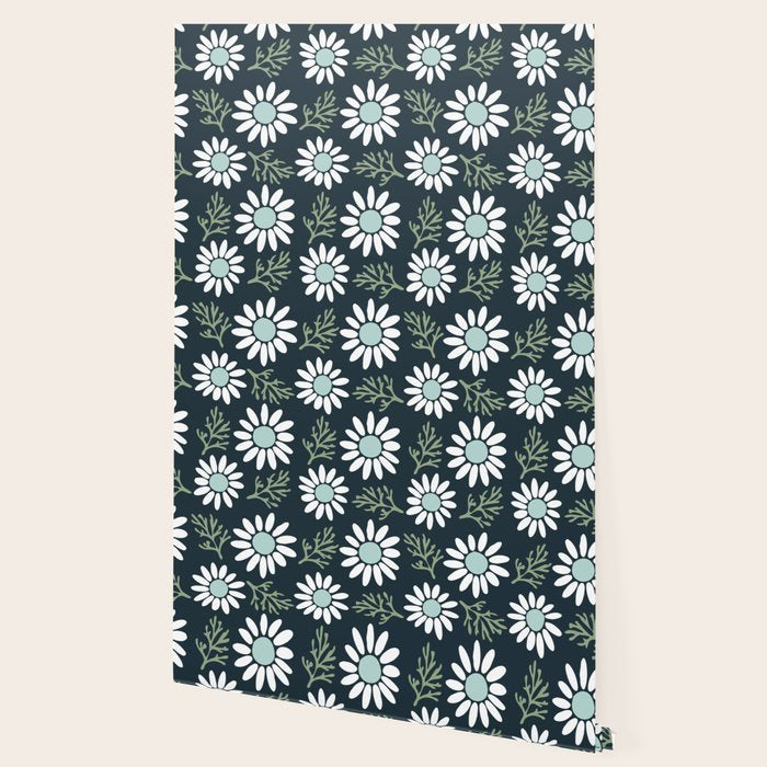 Coming Up Daisies . Navy Wallpaper Gallery Image 2