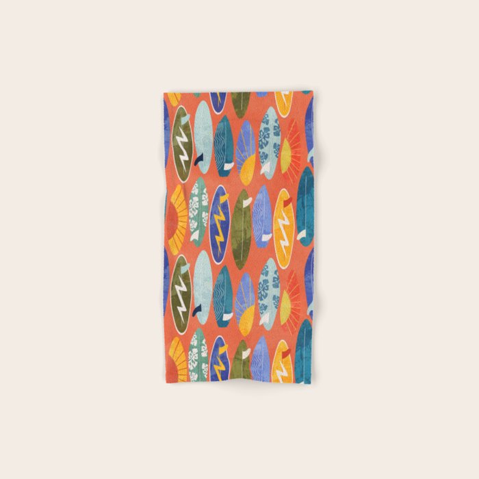 Surfboard orange  Bath Towel Gallery Image 1