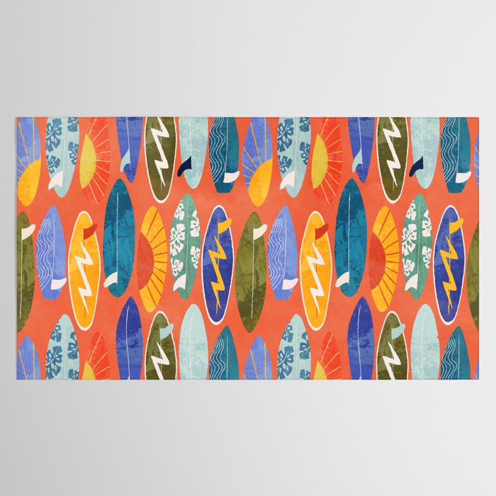 Surfboard orange  Tablecloth Gallery Image 2
