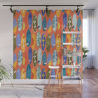 Surfboard orange  Wall Mural Gallery Image 1