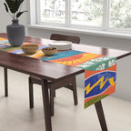 Surfboard orange  Table Runner Gallery Image 2