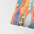 Surfboard orange  Pillow Sham Gallery Image 4