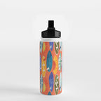 Surfboard orange  Water Bottle Gallery Image 2