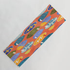 Surfboard orange  Yoga Mat Gallery Image 1