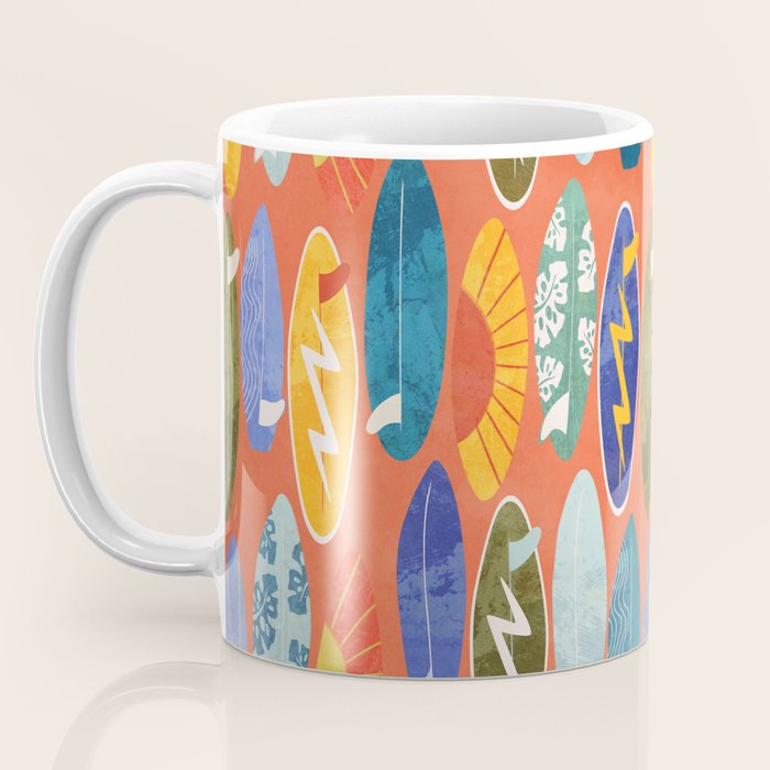 Surfboard orange  Coffee Mug Gallery Image 3