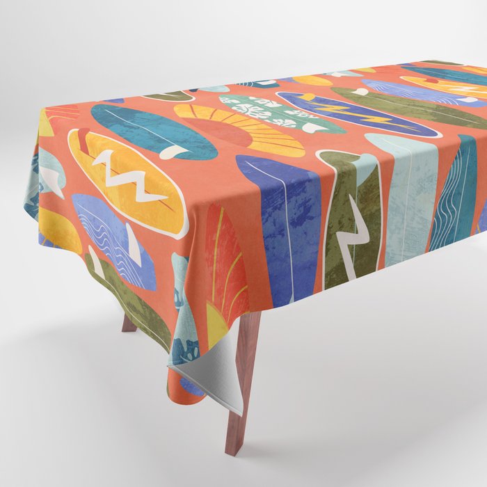Surfboard orange  Tablecloth Gallery Image 1