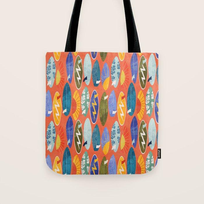 Surfboard orange  Tote Bag