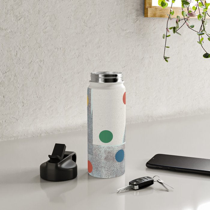 Retro Dots No.2 Water Bottle Gallery Image 4