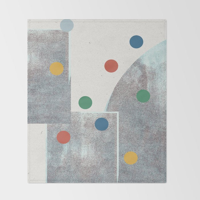 Retro Dots No.2 Throw Blanket Gallery Image 2