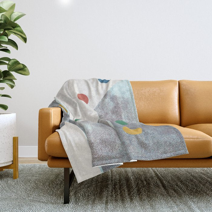Retro Dots No.2 Throw Blanket Gallery Image 1