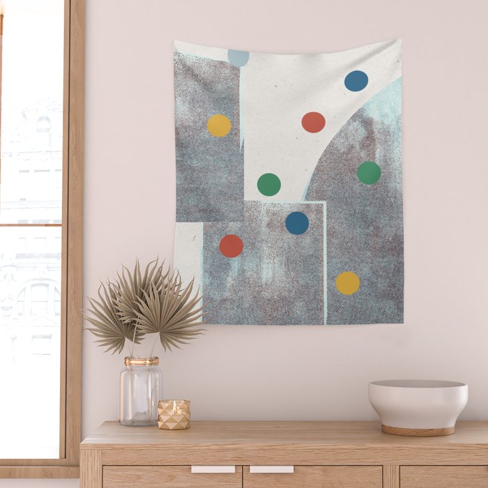Retro Dots No.2 Wall Tapestry Gallery Image 2