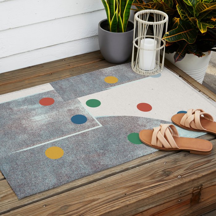Retro Dots No.2 Outdoor Rug Gallery Image 2