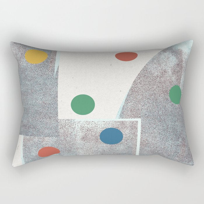 Retro Dots No.2 Rectangular Pillow Gallery Image 2