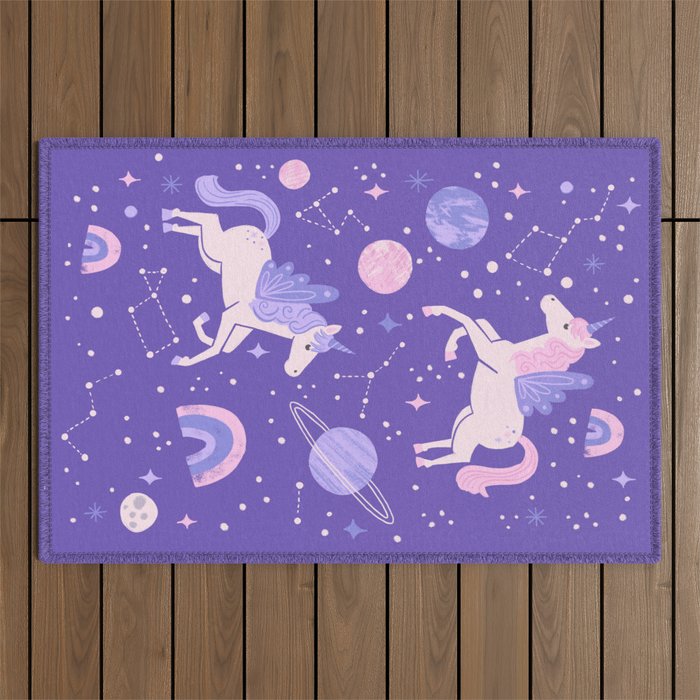 Space Unicorns Outdoor Rug Gallery Image 1
