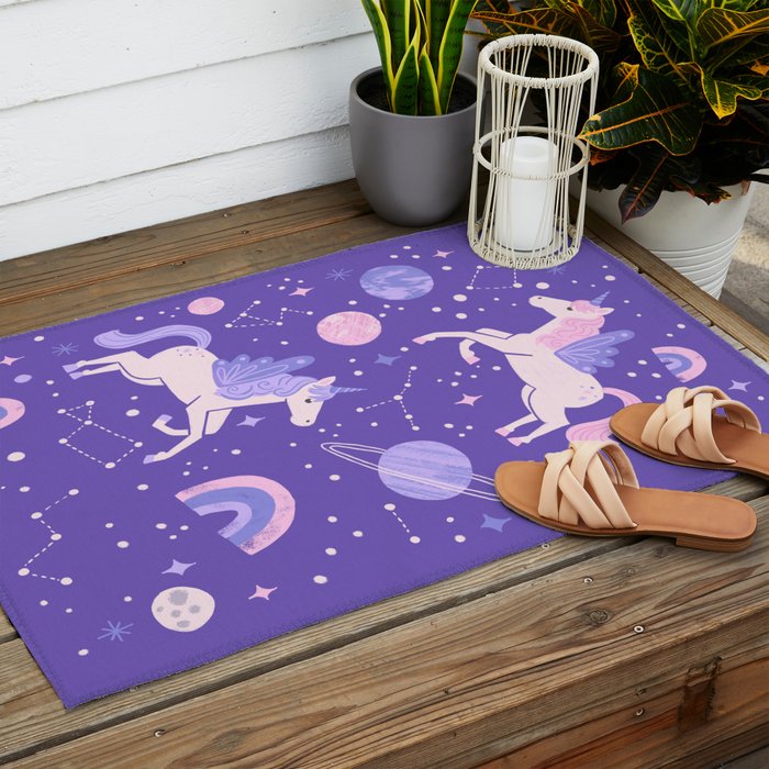 Space Unicorns Outdoor Rug Gallery Image 2