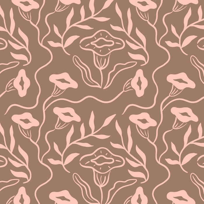 Dreamy Victorian Flower Pattern on Mocha Mousse Coffee Mug Gallery Image 2