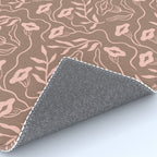 Dreamy Victorian Flower Pattern on Mocha Mousse Rug Gallery Image 4