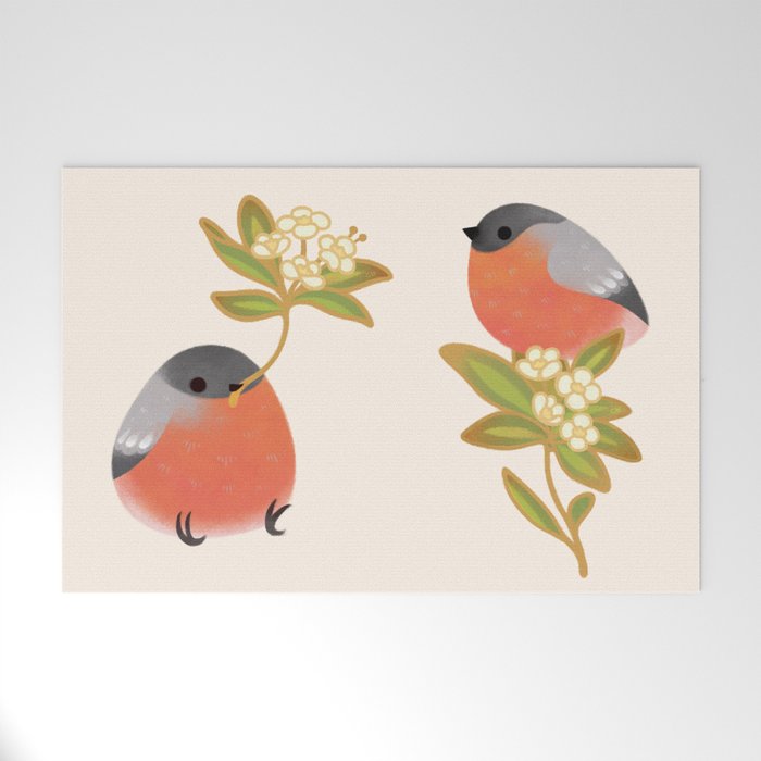 Eurasian bullfinch Welcome Mat Gallery Image 1