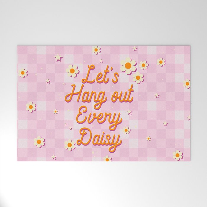 Let's Hang Out Every Daisy - Plant Puns Welcome Mat Gallery Image 1