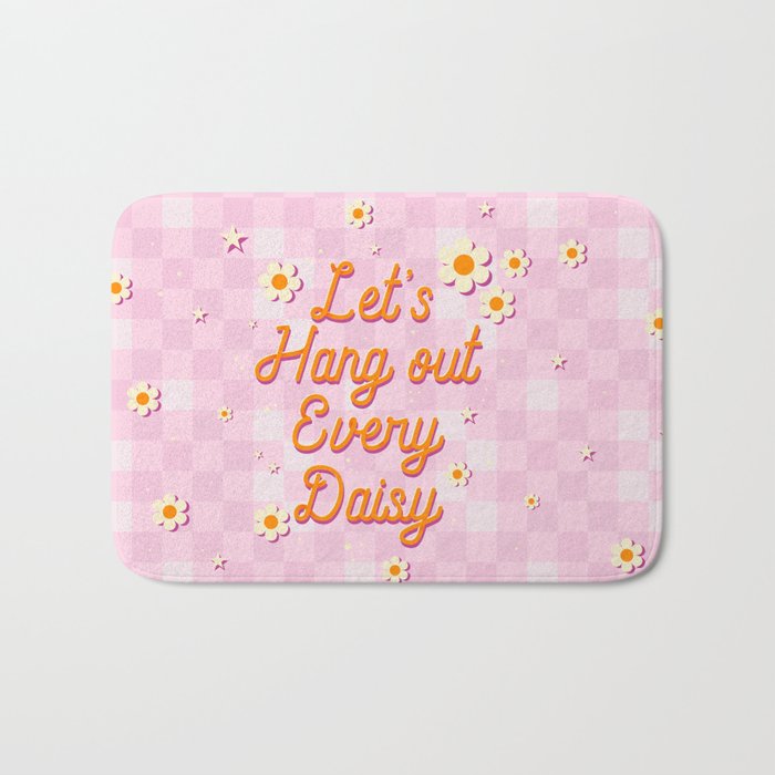 Let's Hang Out Every Daisy - Plant Puns Bath Mat Gallery Image 1