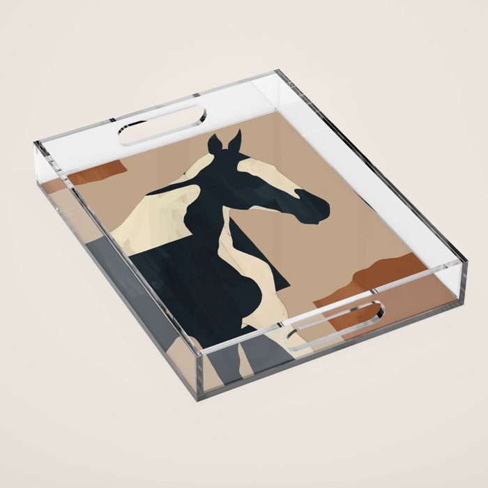 Abstract Minimal Horse 8 Acrylic Tray Gallery Image 1