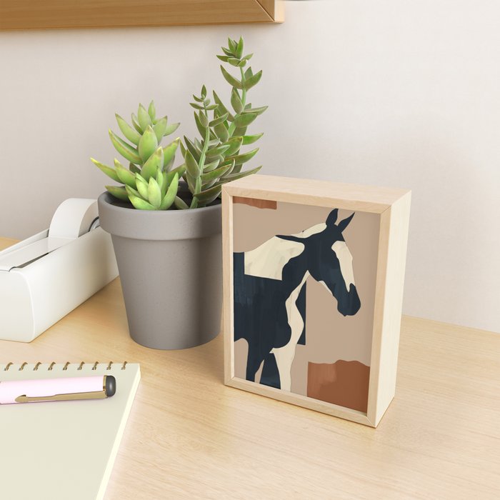 Abstract Minimal Horse 8 Mini Art Print Gallery Image 2