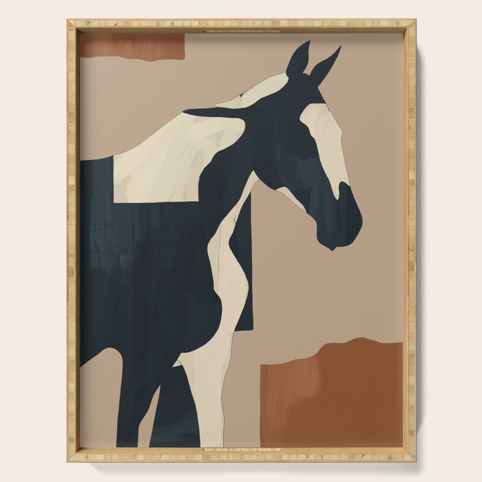 Abstract Minimal Horse 8 Serving Tray Gallery Image 1