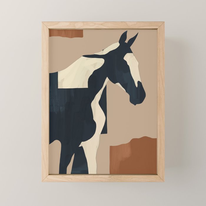 Abstract Minimal Horse 8 Mini Art Print Gallery Image 1