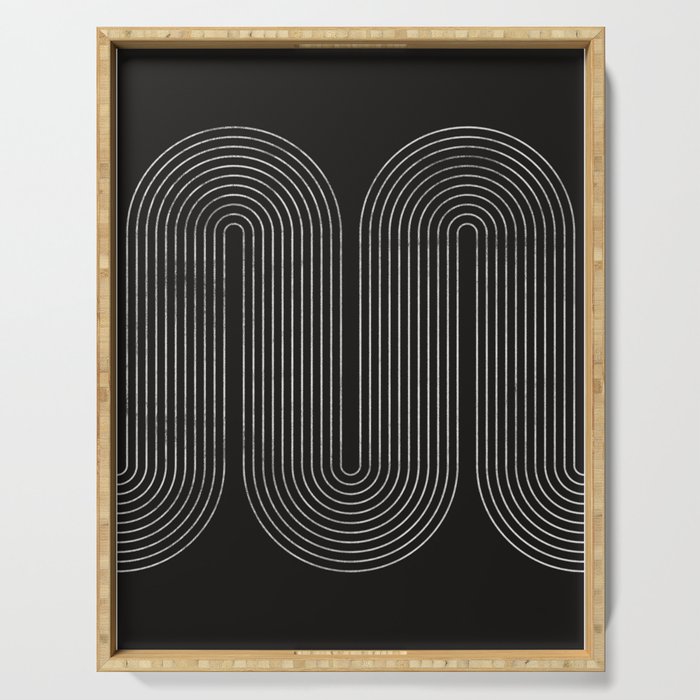 Mid-Century Modern No.18 - Woodblock Print Serving Tray Gallery Image 1