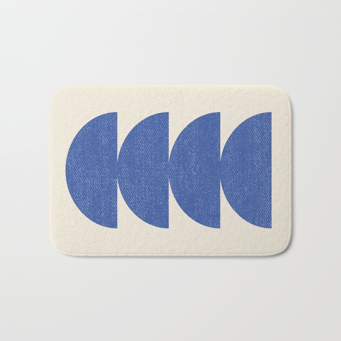 Half Circle 3 - Blue Bath Mat Gallery Image 1